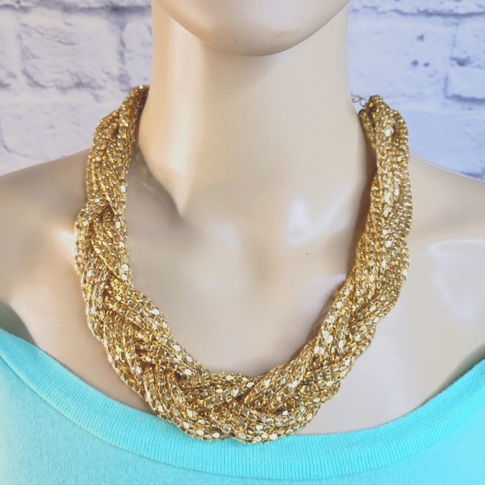 Beautiful Gold Tone Statement Necklace